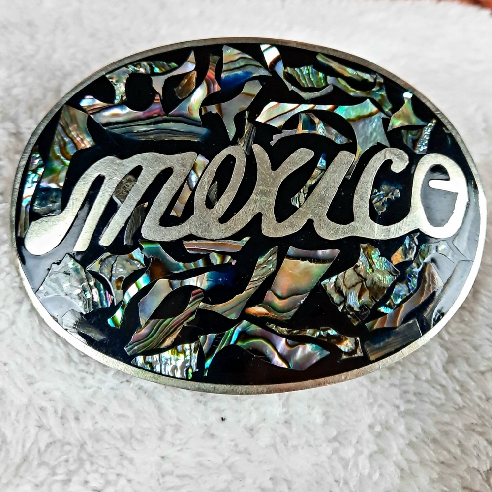 Vintage MEXICO Alpaca Belt Buckle